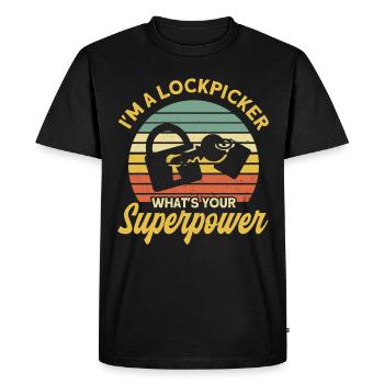 Locksmith Lock Picking Employee Locksmith - Men's Premium Organic T-Shirt - black - Front - Nico (187cm)