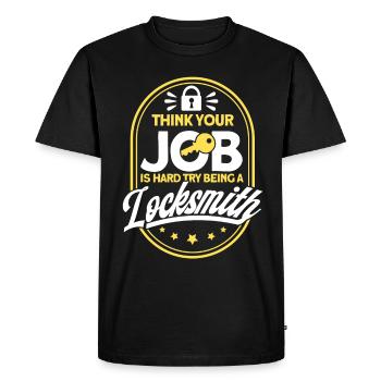 Locksmith Lock Picking Employee Locksmith - Men's Premium Organic T-Shirt - black - Front - Nico (187cm)