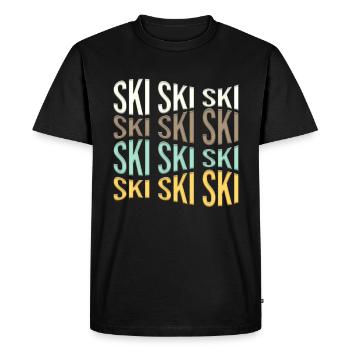 ski - T-shirt Premium bio Homme - noir - Devant - Nico (187cm)