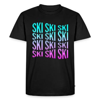 ski - T-shirt Premium bio Homme - noir - Devant - Nico (187cm)