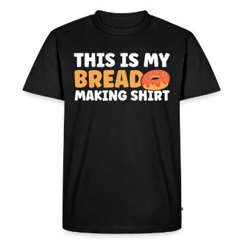 Pain Cuisson Cadeau Boulangerie Citation Boulanger - T-shirt Premium bio Homme - noir - Devant - Nico (187cm)