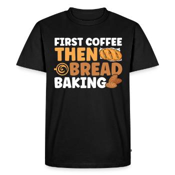 Pain Cuisson Cadeau Boulangerie Citation Boulanger - T-shirt Premium bio Homme - noir - Devant - Nico (187cm)