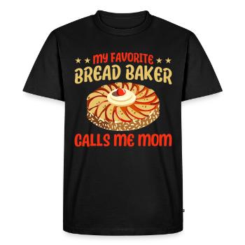 Pain Cuisson Cadeau Boulangerie Citation Boulanger - T-shirt Premium bio Homme - noir - Devant - Nico (187cm)