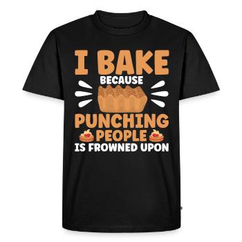 Pain Cuisson Cadeau Boulangerie Citation Boulanger - T-shirt Premium bio Homme - noir - Devant - Nico (187cm)