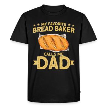 Pain Cuisson Cadeau Boulangerie Citation Boulanger - T-shirt Premium bio Homme - noir - Devant - Nico (187cm)