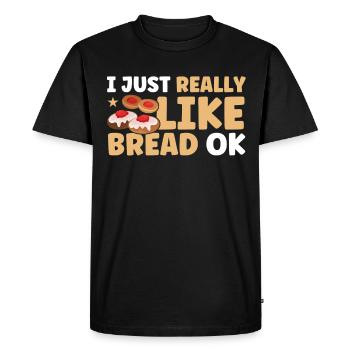 Pain Cuisson Cadeau Boulangerie Citation Boulanger - T-shirt Premium bio Homme - noir - Devant - Nico (187cm)