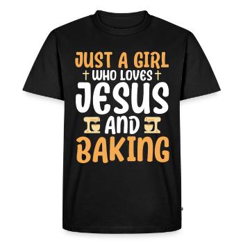 Pain Cuisson Cadeau Boulangerie Citation Boulanger - T-shirt Premium bio Homme - noir - Devant - Nico (187cm)