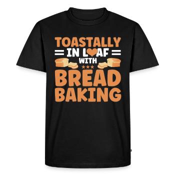 Pain Cuisson Cadeau Boulangerie Citation Boulanger - T-shirt Premium bio Homme - noir - Devant - Nico (187cm)
