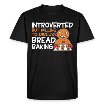 Pain Cuisson Cadeau Boulangerie Citation Boulanger - T-shirt Premium bio Homme - noir - Devant - Nico (187cm)