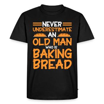 Pain Cuisson Cadeau Boulangerie Citation Boulanger - T-shirt Premium bio Homme - noir - Devant - Nico (187cm)