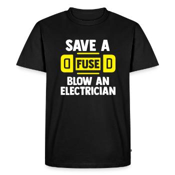 Electronics technician Electrician Electrical engineer - Men's Premium Organic T-Shirt - black - Front - Nico (187cm)