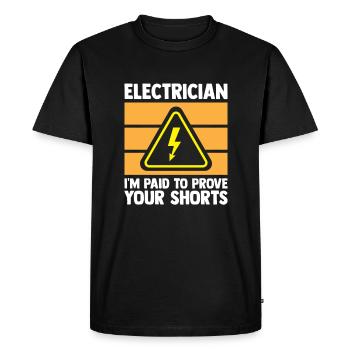 Electronics technician Electrician Electrical engineer - Men's Premium Organic T-Shirt - black - Front - Nico (187cm)