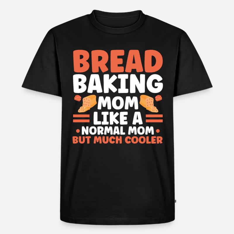 Brotbacken Geschenk Bäckerei Zitat Bäcker - Männer Premium Bio T-Shirt - Schwarz