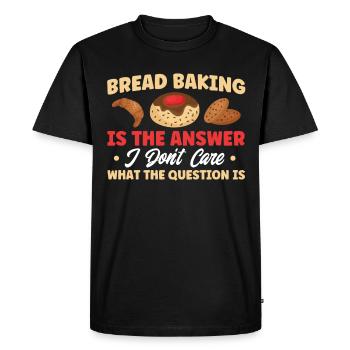 Pain Cuisson Cadeau Boulangerie Citation Boulanger - T-shirt Premium bio Homme - noir - Devant - Nico (187cm)