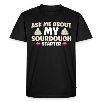 Pain Cuisson Cadeau Boulangerie Citation Boulanger - T-shirt Premium bio Homme - noir - Devant - Nico (187cm)