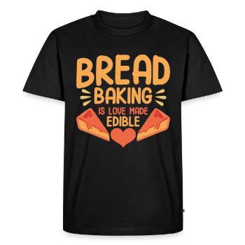 Pain Cuisson Cadeau Boulangerie Citation Boulanger - T-shirt Premium bio Homme - noir - Devant - Nico (187cm)