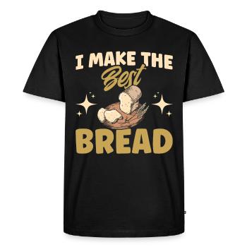Pain Cuisson Cadeau Boulangerie Citation Boulanger - T-shirt Premium bio Homme - noir - Devant - Nico (187cm)