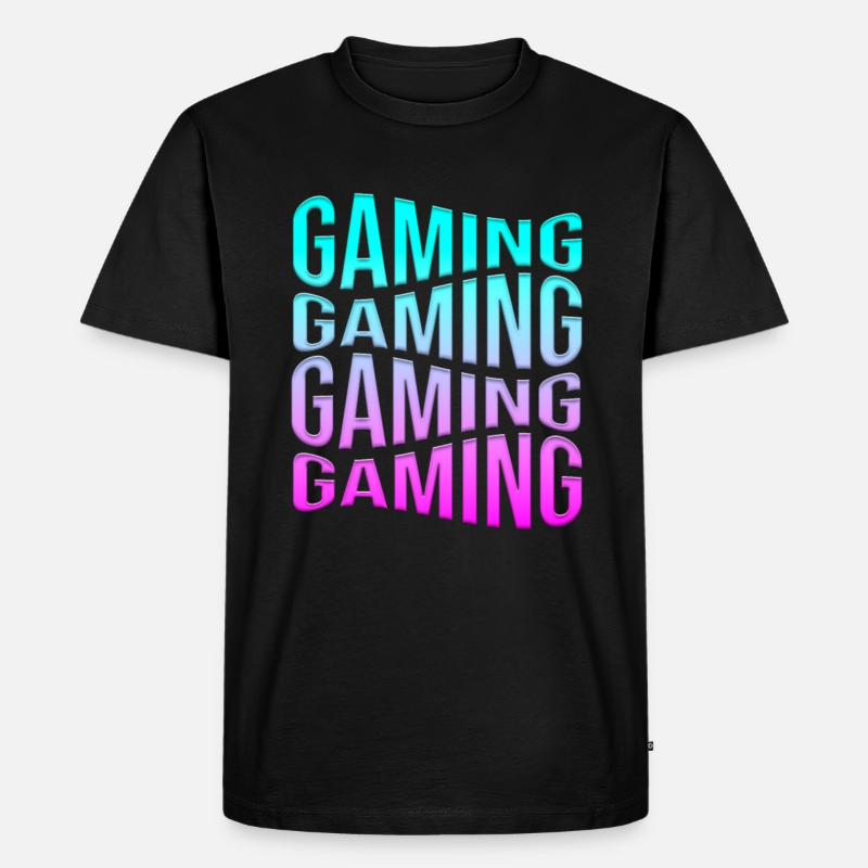 gaming - Männer Premium Bio T-Shirt - Schwarz