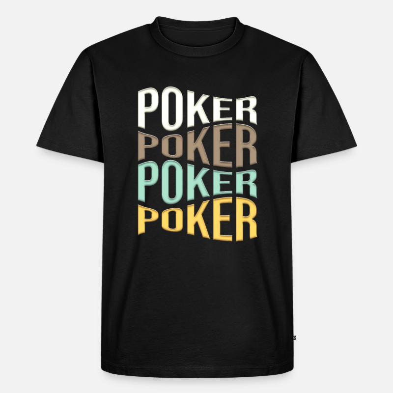 poker - Männer Premium Bio T-Shirt - Schwarz