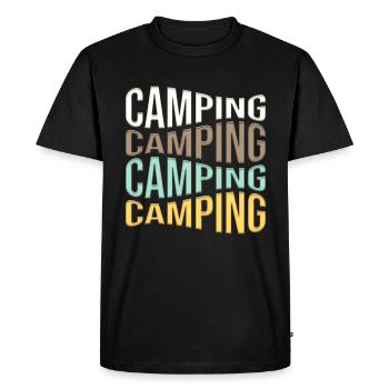 camp - T-shirt Premium bio Homme - noir - Devant - Nico (187cm)