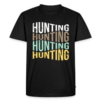 Hunt - Men's Premium Organic T-Shirt - black - Front - Nico (187cm)