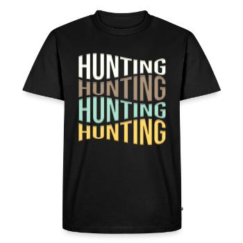 Hunt - Men's Premium Organic T-Shirt - black - Front - Nico (187cm)
