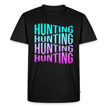 Hunt - Men's Premium Organic T-Shirt - black - Front - Nico (187cm)