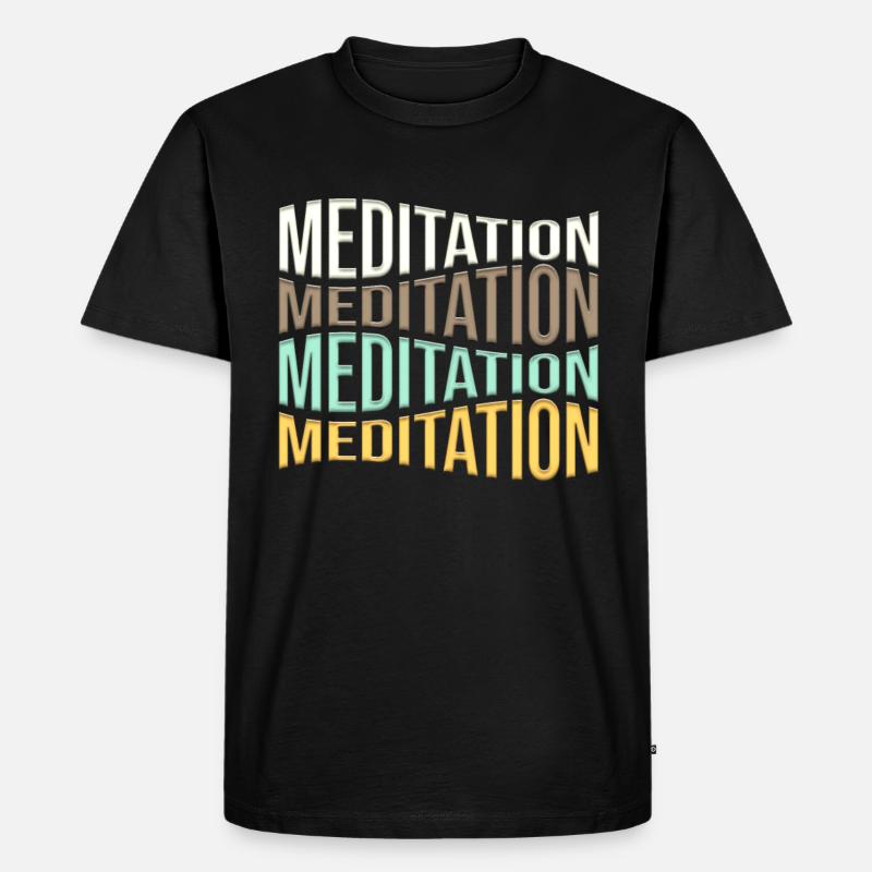 meditation - Männer Premium Bio T-Shirt - Schwarz