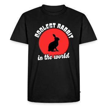 Cool rabbit saying - Men's Premium Organic T-Shirt - black - Front - Nico (187cm)