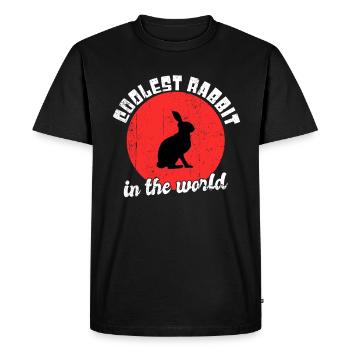 Cool rabbit saying - Men's Premium Organic T-Shirt - black - Front - Nico (187cm)
