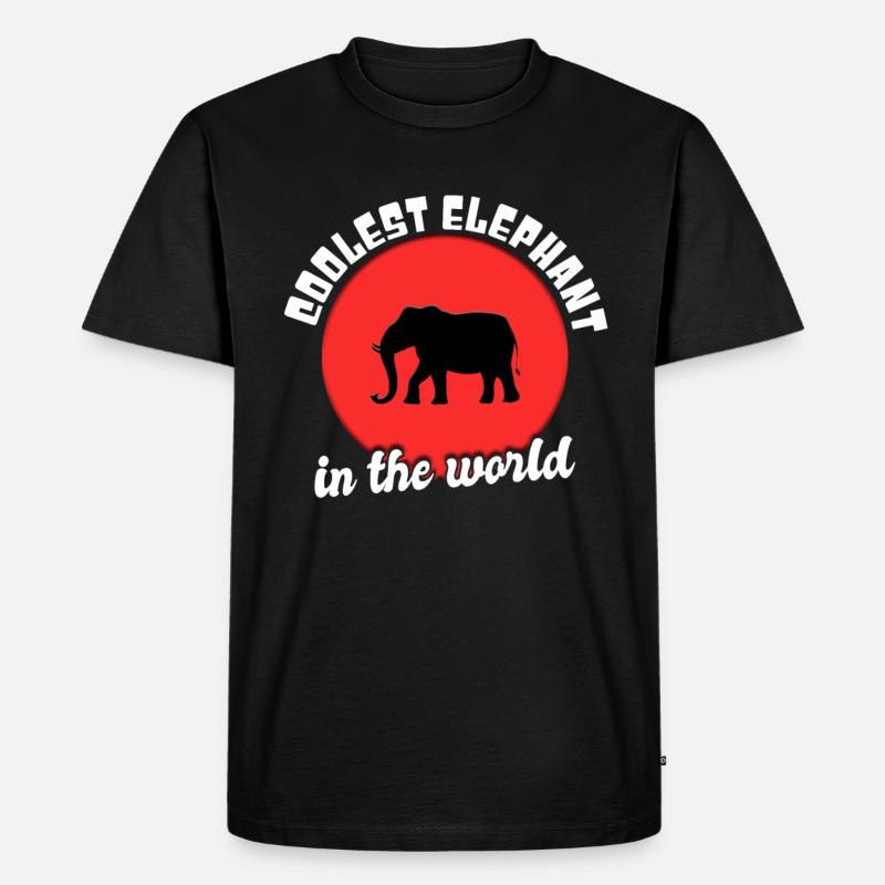 Cooler Elefant Spruch - Männer Premium Bio T-Shirt - Schwarz