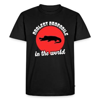 Cool crocodile saying - Men's Premium Organic T-Shirt - black - Front - Nico (187cm)