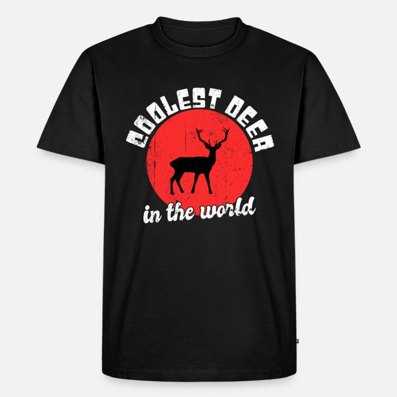 Cooler Hirsch Spruch - Männer Premium Bio T-Shirt - Schwarz