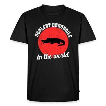 Cool crocodile saying - Men's Premium Organic T-Shirt - black - Front - Nico (187cm)