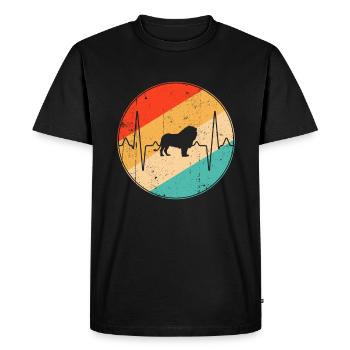 Leo Retro Heartbeat - T-shirt Premium bio Homme - noir - Devant - Nico (187cm)