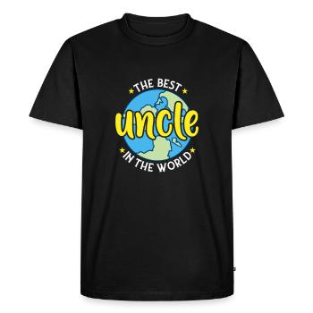 Le meilleur oncle du monde - Godfather Man Fête des pères - T-shirt Premium bio Homme - noir - Devant - Nico (187cm)