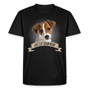 Jack Russel Terrier Best Friend Dog Portrait - Men's Premium Organic T-Shirt - black - Front - Nico (187cm)