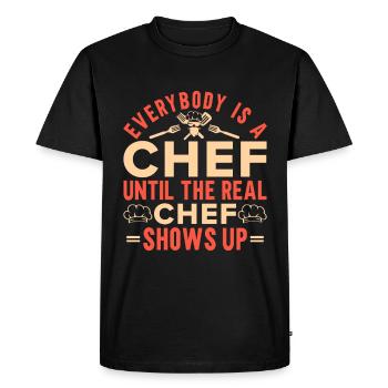 Chef Citation Cadeau Drôle Chef - T-shirt Premium bio Homme - noir - Devant - Nico (187cm)