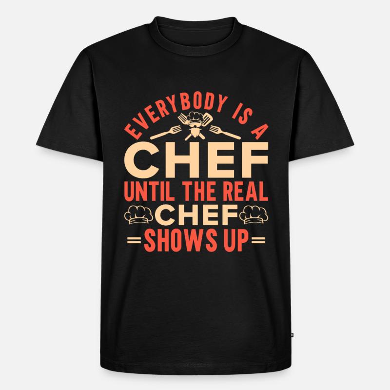 Küchenchef Spruch Geschenk Lustig Koch - Männer Premium Bio T-Shirt - Schwarz