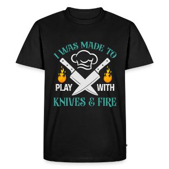 Chef Citation Cadeau Drôle Chef - T-shirt Premium bio Homme - noir - Devant - Nico (187cm)