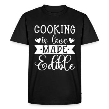 Chef Citation Cadeau Drôle Chef - T-shirt Premium bio Homme - noir - Devant - Nico (187cm)