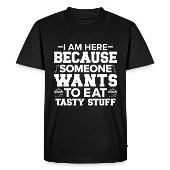 Chef Citation Cadeau Drôle Chef - T-shirt Premium bio Homme - noir - Devant - Nico (187cm)