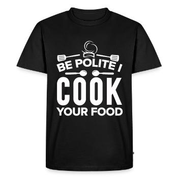 Chef Citation Cadeau Drôle Chef - T-shirt Premium bio Homme - noir - Devant - Nico (187cm)