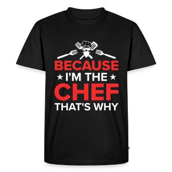 Chef Citation Cadeau Drôle Chef - T-shirt Premium bio Homme - noir - Devant - Nico (187cm)