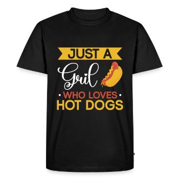 Hotdog Food Lover Hot Dogs Food Hotdog Vendeur de hot-dogs - T-shirt Premium bio Homme - noir - Devant - Nico (187cm)