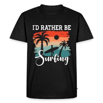 Sports de surf Planche de surf Ocean Sunshine Surfer - T-shirt Premium bio Homme - noir - Devant - Nico (187cm)