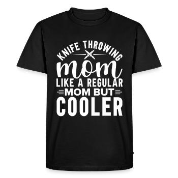 Lanceur de couteaux Disque Lanceur de couteau cadeau - T-shirt Premium bio Homme - noir - Devant - Nico (187cm)