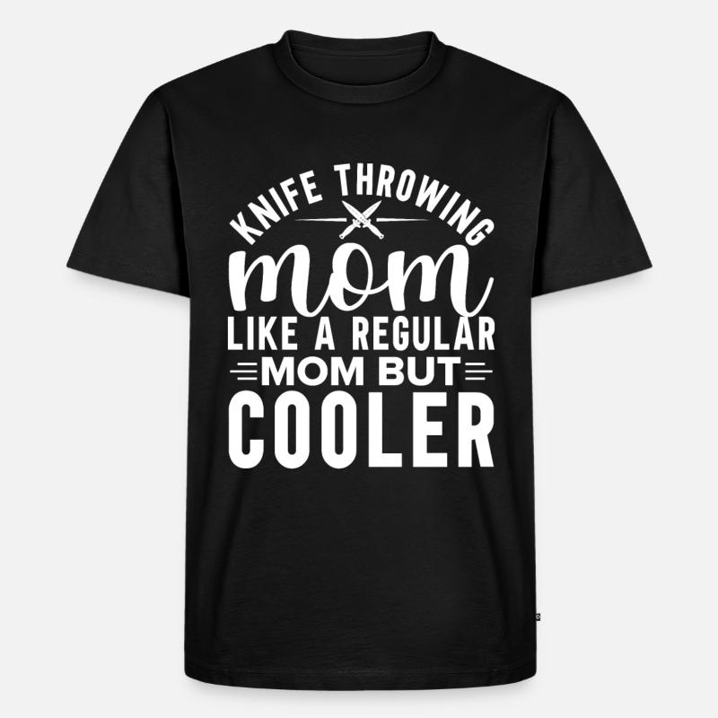 Messerwurfscheibe Geschenk Messerwerfer - Männer Premium Bio T-Shirt - Schwarz