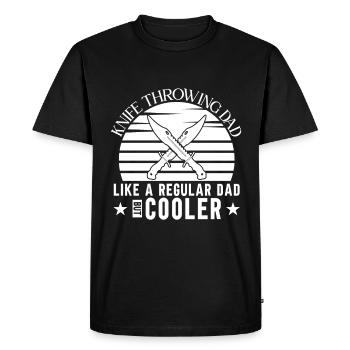Lanceur de couteaux Disque Lanceur de couteau cadeau - T-shirt Premium bio Homme - noir - Devant - Nico (187cm)
