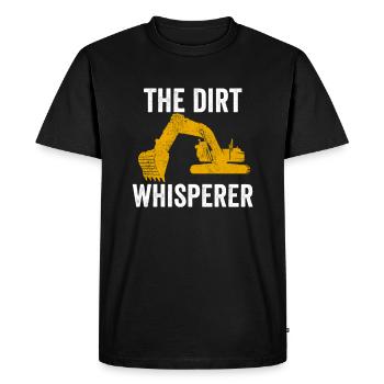 Ouvrier de la construction de pelle hydraulique travail de machine de construction - T-shirt Premium bio Homme - noir - Devant - Nico (187cm)